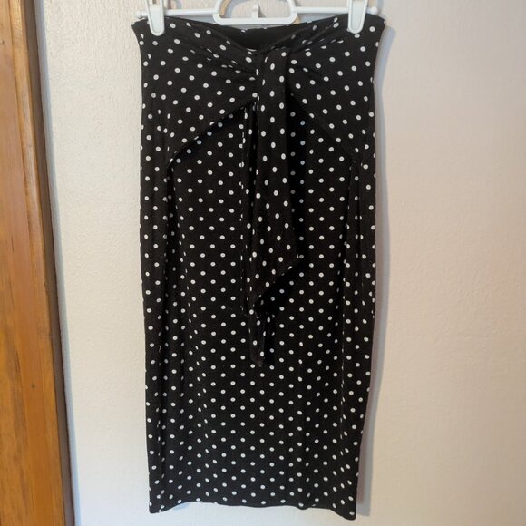 Bailey / 44 | Anthropologie Polka-Dot Jersey Skirt - Picture 1 of 2